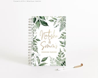 Wedding Planner | Personalized Wedding Book | Custom Bridal Shower Gift | Foil Book | Gift for Bride | Bridal Planner | Design: Botanical