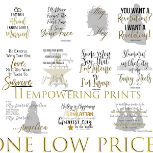 Hamilton Girl Power Quotes Print Bundle: Feminist Wall Art (Digital Download)