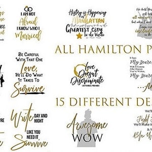 Hamilton Quotes Multipack Bundle, Printable Quote, Hamilton, Lin Manuel Miranda Quote, Hamilton Quote, A Wrinkle in Time, Instant Download image 1