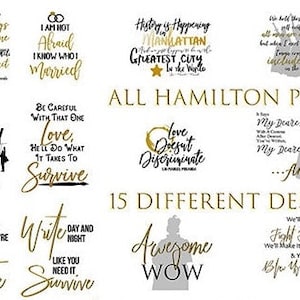Hamilton Quotes Print Bundle: Lin Manuel Miranda Art (Digital Download)
