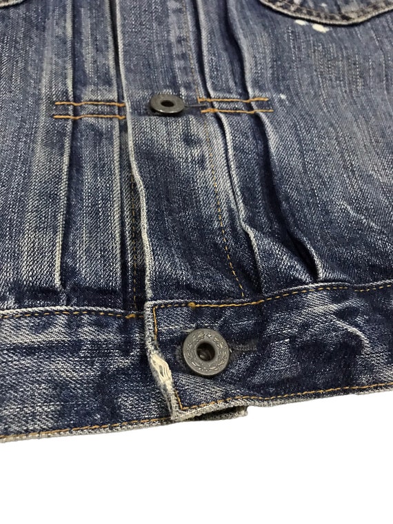 DOMINGO DMG Japan Distressed Denim Jacket Size 2 … - image 7
