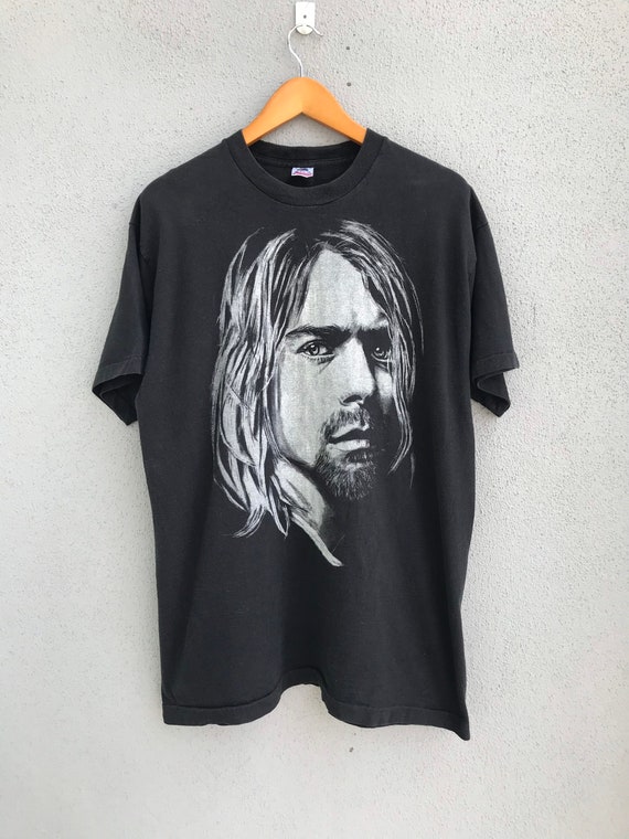 90s Kurt Cobain Nirvana Art Portrait Mark Seliger T-shirt Size XL 