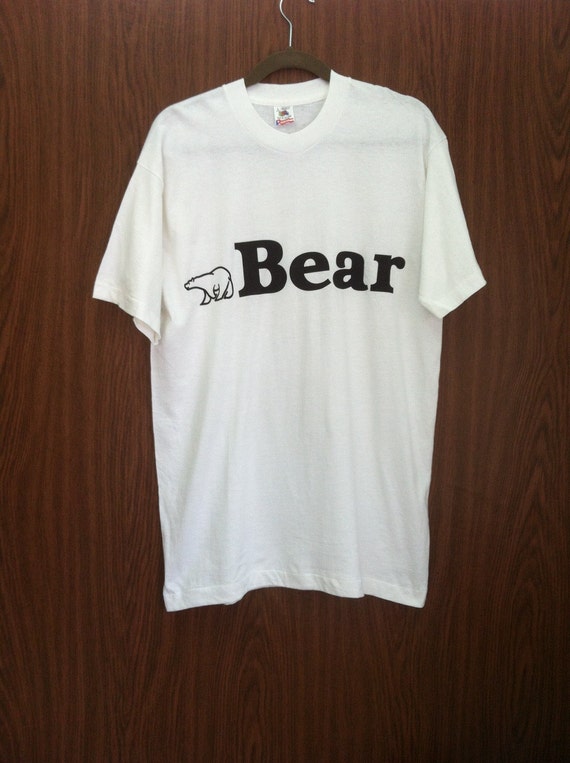 Vintage Bear T-Shirt Bear USA Inc Big Logo Spell O