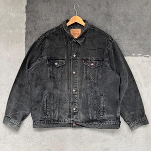 Vintage Levis Black Denim Jacket - Etsy