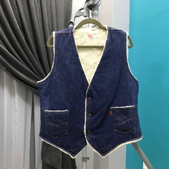 denim sherpa vest