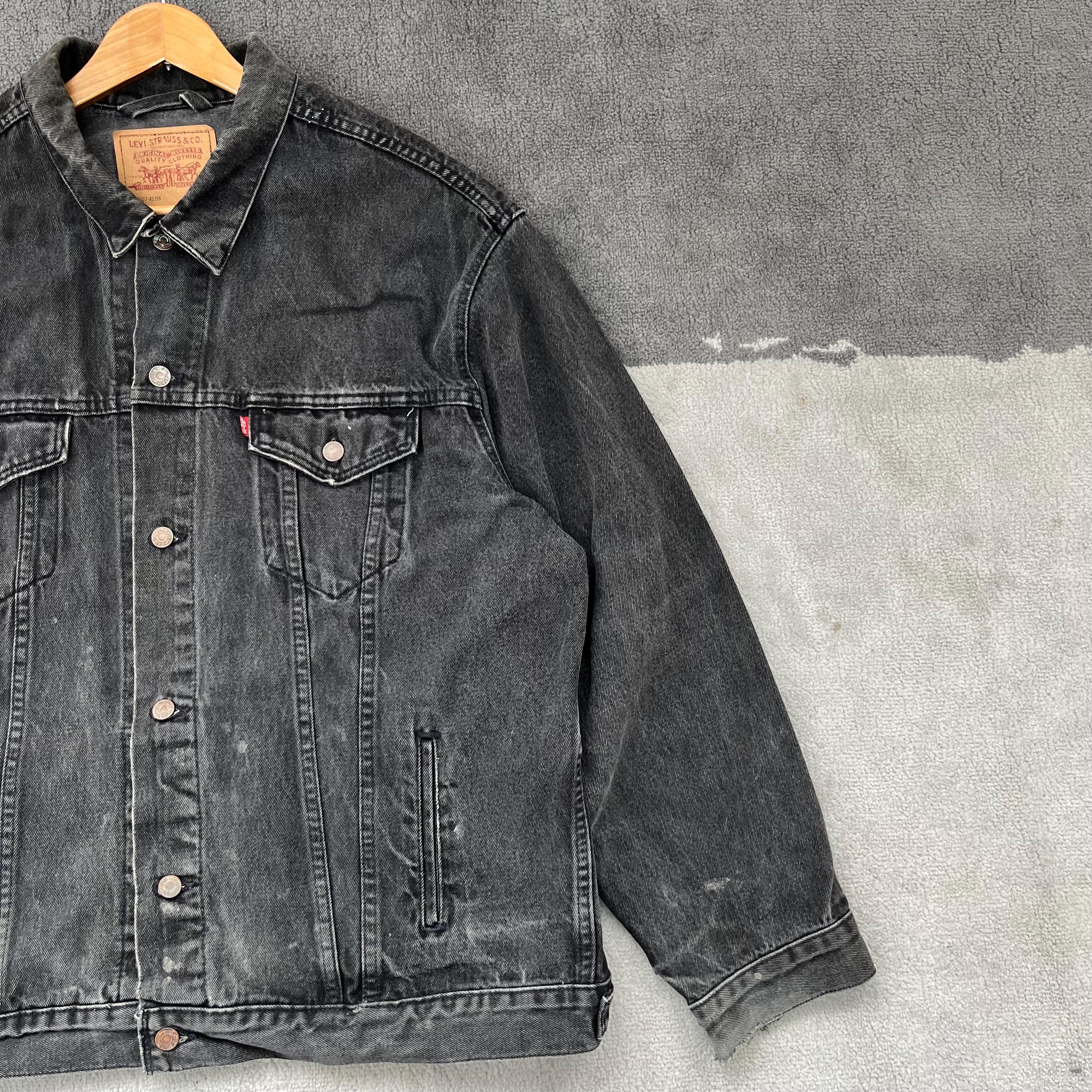 超希少 90s levi's70507 black denim jacket Vintage 90s Levis Jean