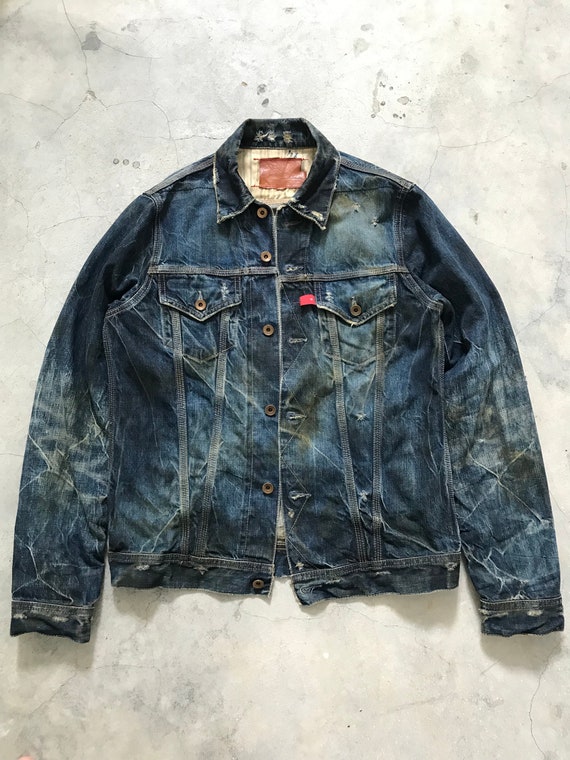 Vtg Anachronorm Dirty Distressed 3rd Denim Jacket Size M - Etsy