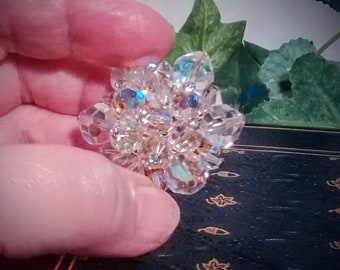 1960s Aurora Borealis Crystal Vintage Pin or Brooch