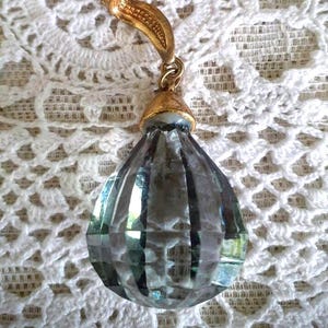 Vintage Brooch Pin: Blue Crystal, Moda Bijoux, Italy NOS 1980