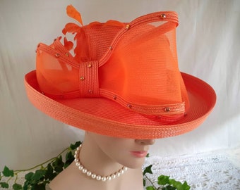 Orange church hats Clearance