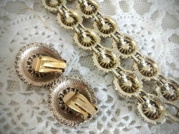 Vintage Judy Lee Bracelet and Earrings / 1960’s B… - image 4