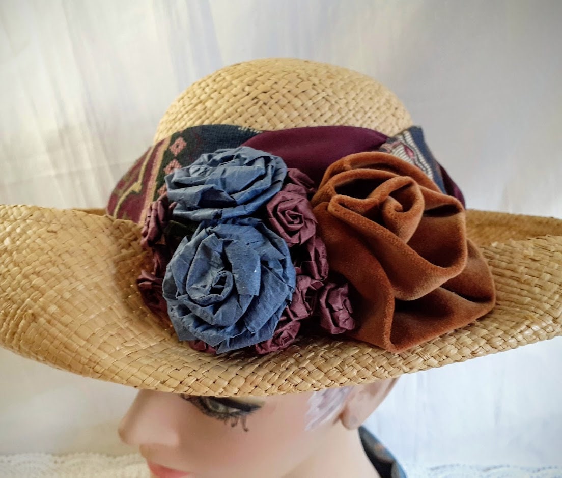 Vintage Whittall & Shon Straw Designer Hat - Etsy display picture 3