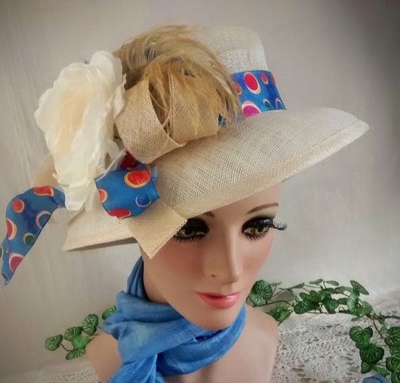 Toucan | Hydrangea Straw Hat | Vintage Toucan Straw Hat W Flowers - Etsy main image 4