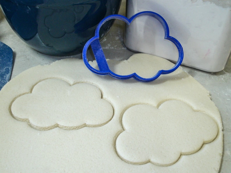 Water Cycle Cloud Raindrop Ocean Wave Set Of 3 Special Occasion Cookie Cutters Baking Tool 3D Printed Made In USA PR1107