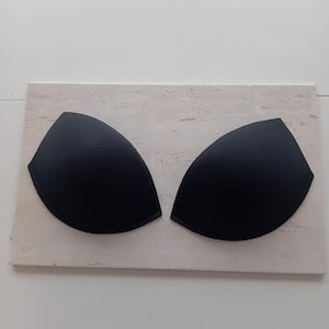 Sew-In Bra Cups: White & Black Foam Padding, Sizes S-XL