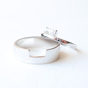 Wedding Ring Set, Couples Ring Set, Couples Rings, Promise Ring Set, Wedding Ring Set Gold, Promise Ring, Minimalist His and Hers Ring Set