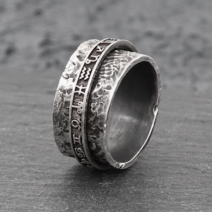 Sterling Silber Spinning Zappeln Ring, Sternzeichen Angst Ring, Galaxy Spinner Ring, Meditation Sorgen Ring, Geburtstagsgeschenk für sie, Weihnachtsgeschenk