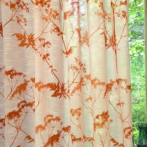 Maija Isola - Vintage Curtain Pair - "Hundkex" - Borås Textil - Sweden - 1960s -138cm/ 54.5" long (V1031)