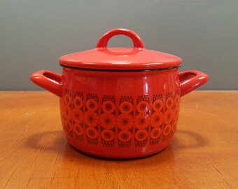 Kaj Franck - Vintage Enamel Pot - "Kehrä" - Arabia Finel - 1960s (V241)