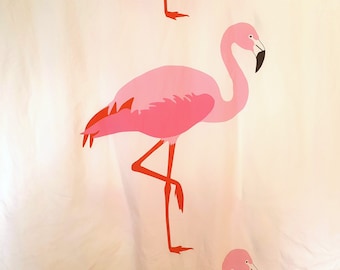 Ikea - Flamingo Cotton Canvas Fabric - Maria Vinka - 340 x 150 / 134 x 59" (V942-A)