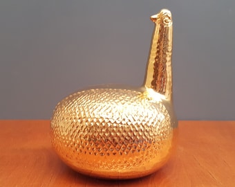 Aldo Londi - Vintage Art Pottery Golden Bird - Bitossi - Italy - 1960s (V816-A)