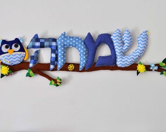 Fabric Letter Name Banner, Custom Nursery Garland