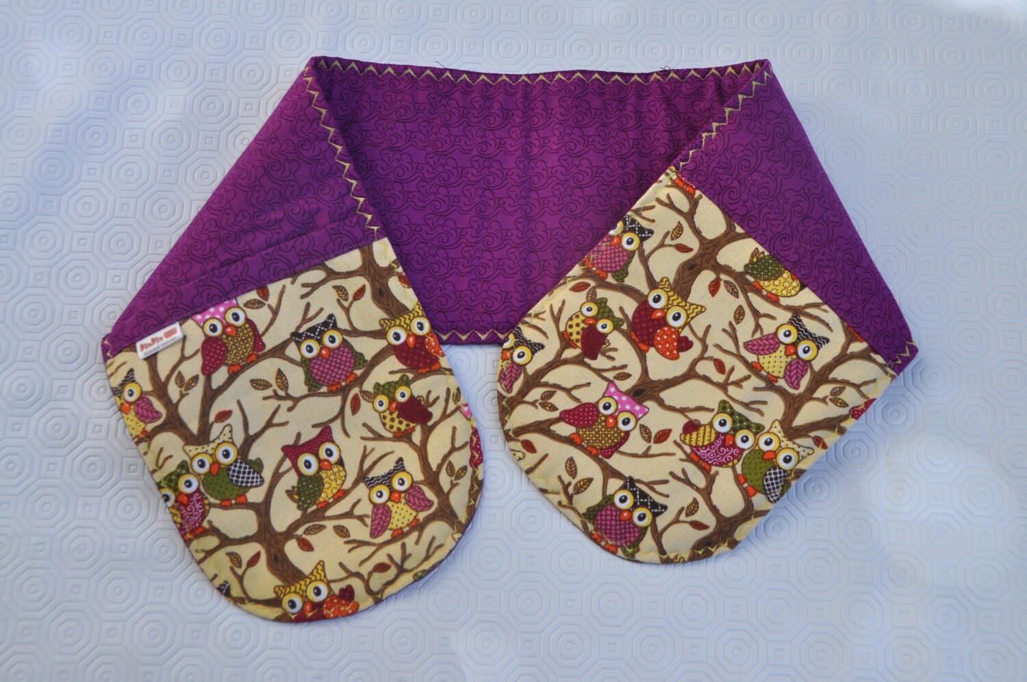 Oven Mitt Set Set of Double Pot Holders and Bowl Holder Etsy