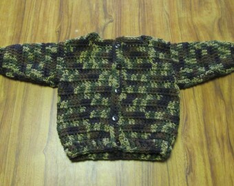 Camouflage Baby Sweater size 6-12 months