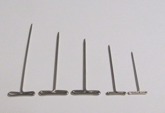 Wholesale Nickel Plated Steel T Pins for Blocking Knitting 