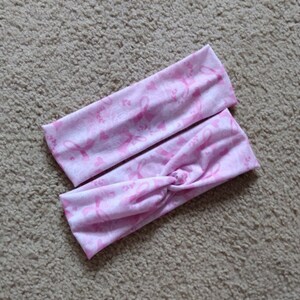 Pink Ribbon Headband Breast Cancer Awareness Wide Headband Pink October Twisted Headband Twisted Turban for Adults and Youth