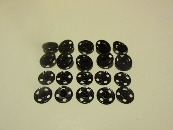 Snap Fasteners 10 sets NEW 8.5MM 10MM 12MM, 8 sets 6MM 7MM 8MM 16MM 19MM 21MM 25MM Metal SEW ON Snaps Black, Silver, Bronze, Pewter