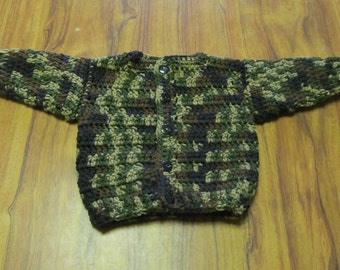 Camouflage Baby Sweater size 3-6 months