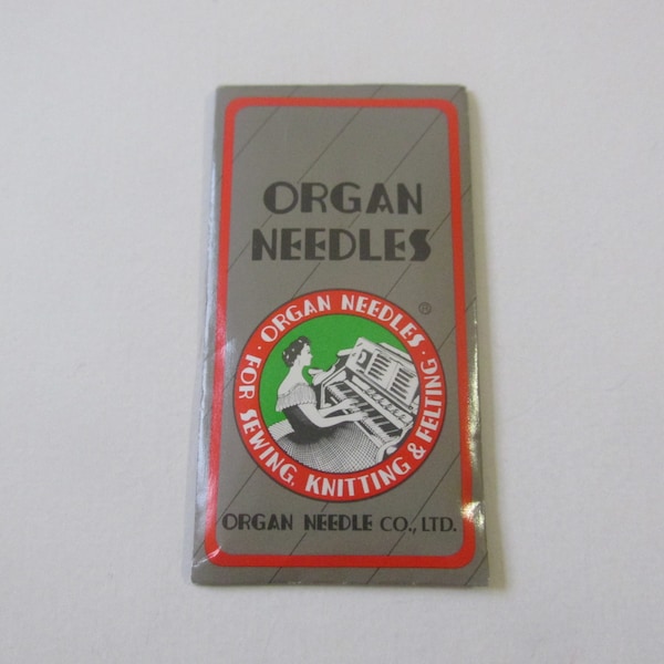 Organ Brand Flat Shank Home Sewing Machine Needles universal or ball point 60/8 65/9 75/11 80/12 90/14 100/16 new in package 5 pk and 10 pk