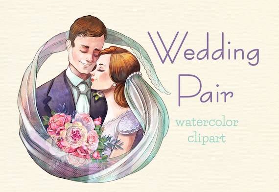 Wedding Couple Watercolor Clipart Illustration Png And Vector Etsy Wedding Couple Watercolor Clipart Illustration Png And Vector Etsy