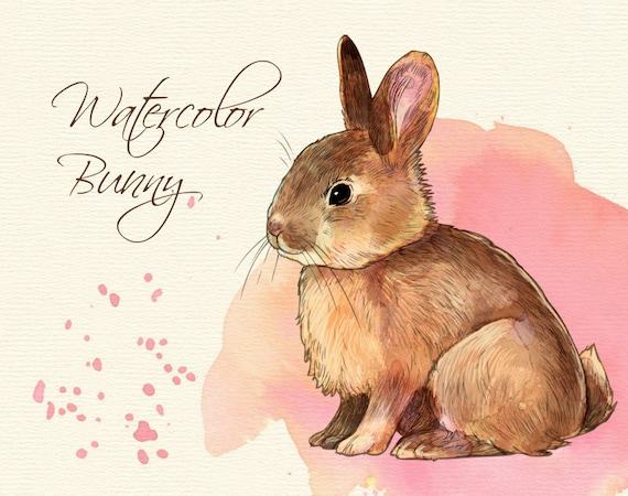 printable bunny Easter bunny clipart Watercolor bunny clip art cute bunny clipart watercolor bunny clipart bunny illustration