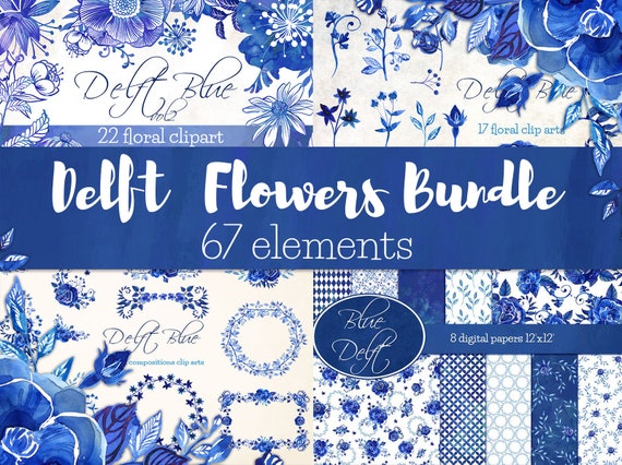 Blue Clipart Bundle Delft Clipart Bundle Blue Flowers Etsy Blue Clipart Bundle Delft Clipart Bundle Blue Flowers Etsy