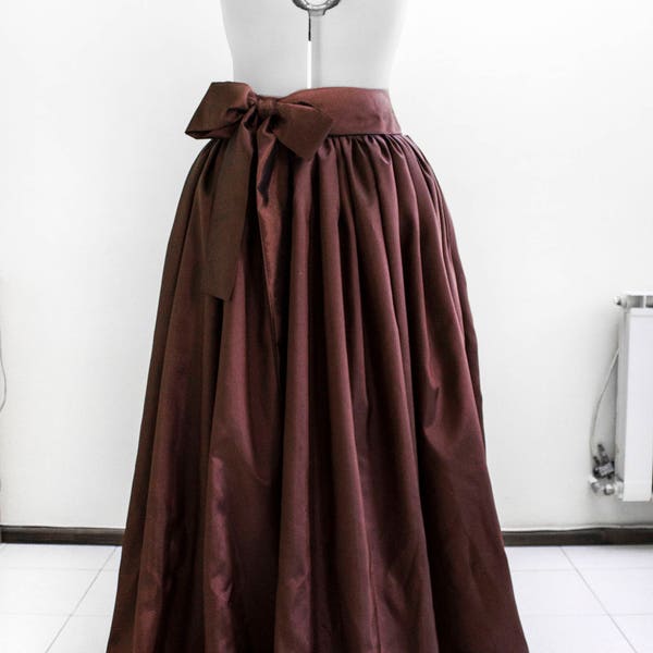 Multicolored Printed Taffeta Skirt main image 1