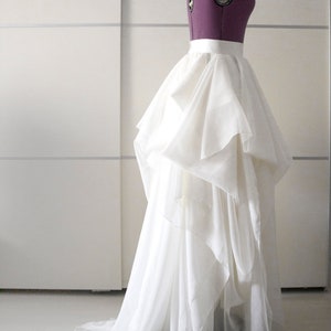 Ivory Draped Wedding Skirt: Soft Bridal Gown Separate, Custom Made