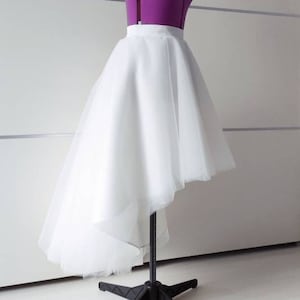 Asymmetrical bridal skirt Tulle wedding skirt High low skirt Wedding dress separate Layered skirt Tutu Full skirt Custom wedding gown skirt