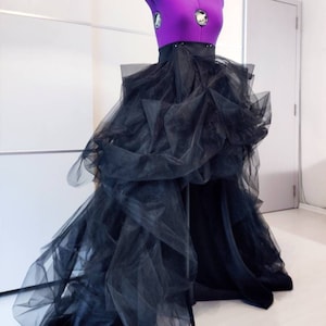 High low ball gown skirt store