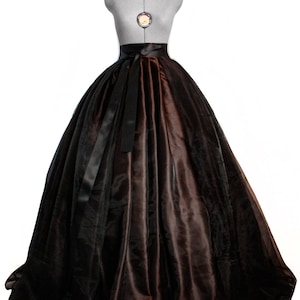 Ball skirt Organza skirt Satin skirt Brown gown Lace skirt Full skirt Made to measure Formal skirt Photo session Custom design Shine skirt