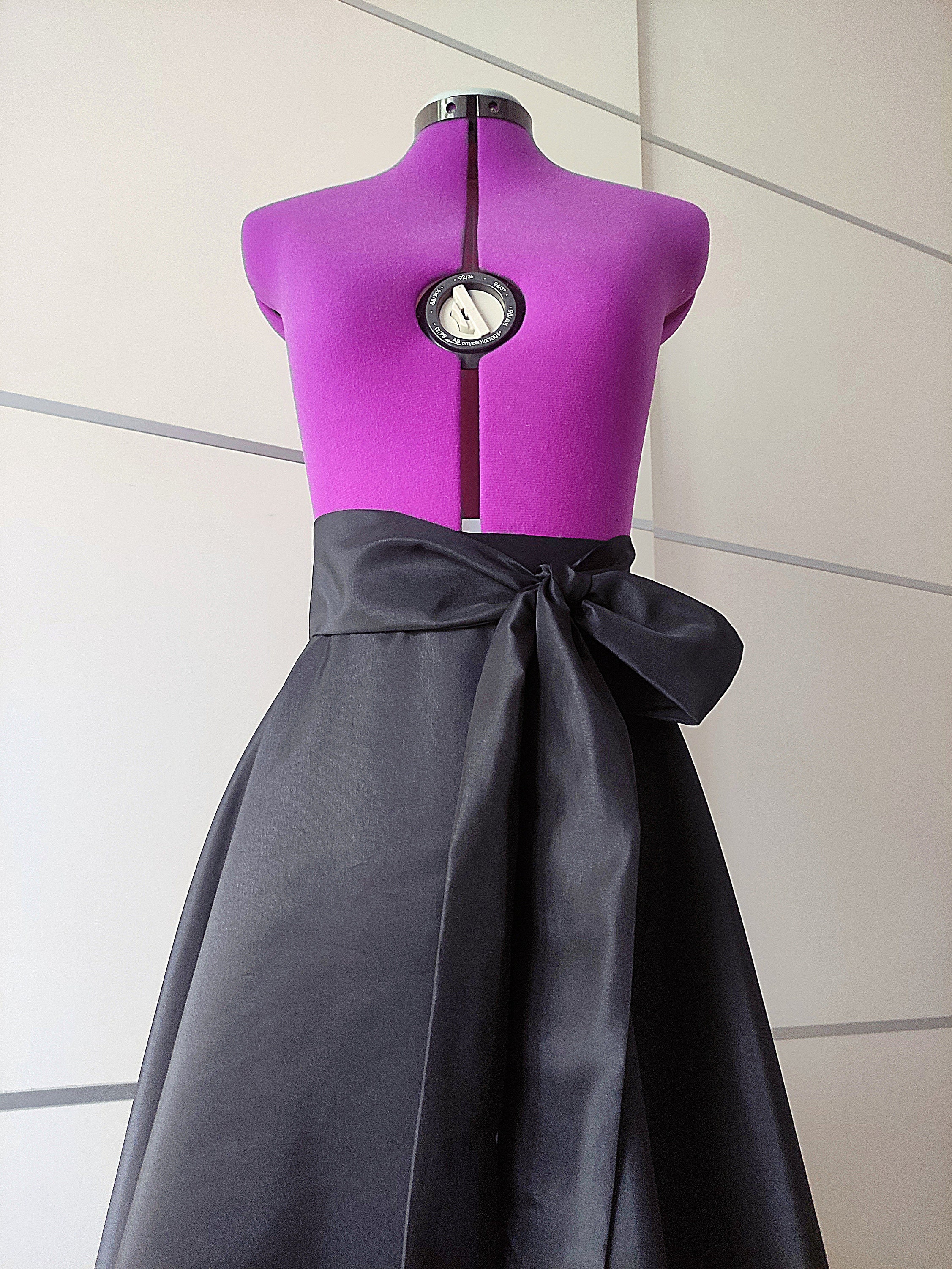 Black Taffeta Skirt With Pockets and Tie Bow Ball Skirt Long Formal Skirt Circle Skirt Floor Length Skirt Ball Gown Skirt Made to Measure Etsy UK
