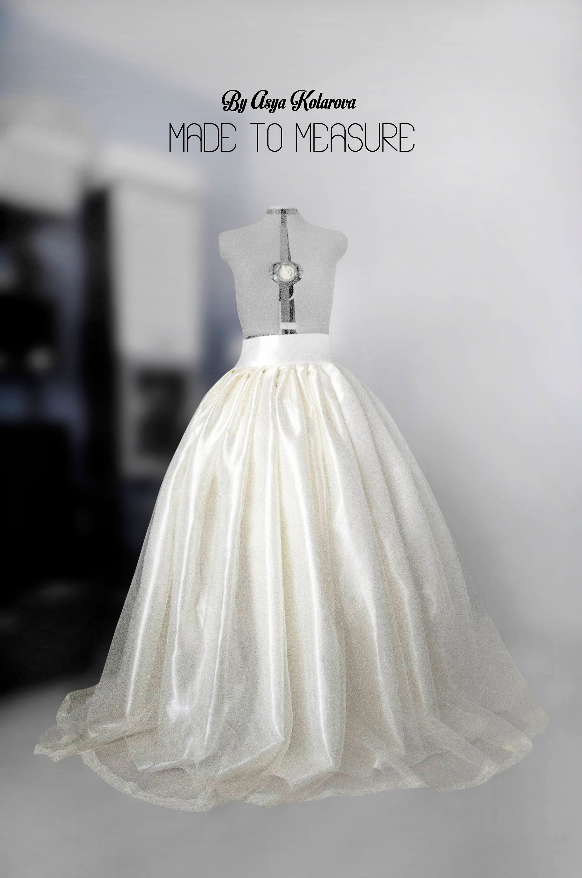 Ivory Bridal Skirt Organza Wedding Skirt Long Satin Skirt Full - Etsy Ivory Bridal Skirt Organza Wedding Skirt Long Satin Skirt Full - Etsy