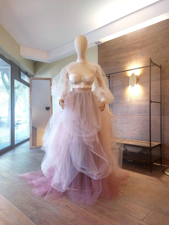 gold ombre wedding dress Light yellow or gold sparkle beaded lace applique ballgown wedding dress  with glitter tulle