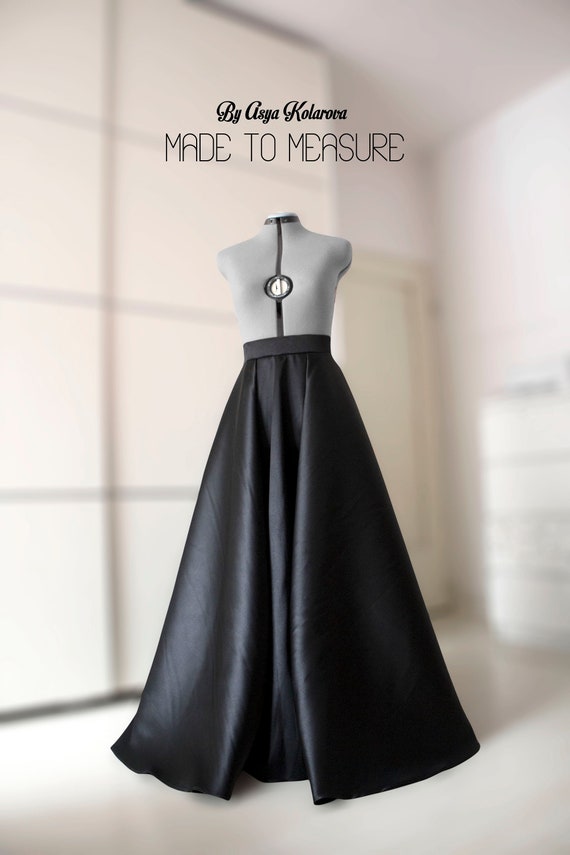 Black Taffeta Skirt With Pockets and Tie Bow Ball Skirt Long Formal Skirt  Circle Skirt Floor Length Skirt Ball Gown Skirt Made to Measure - Etsy