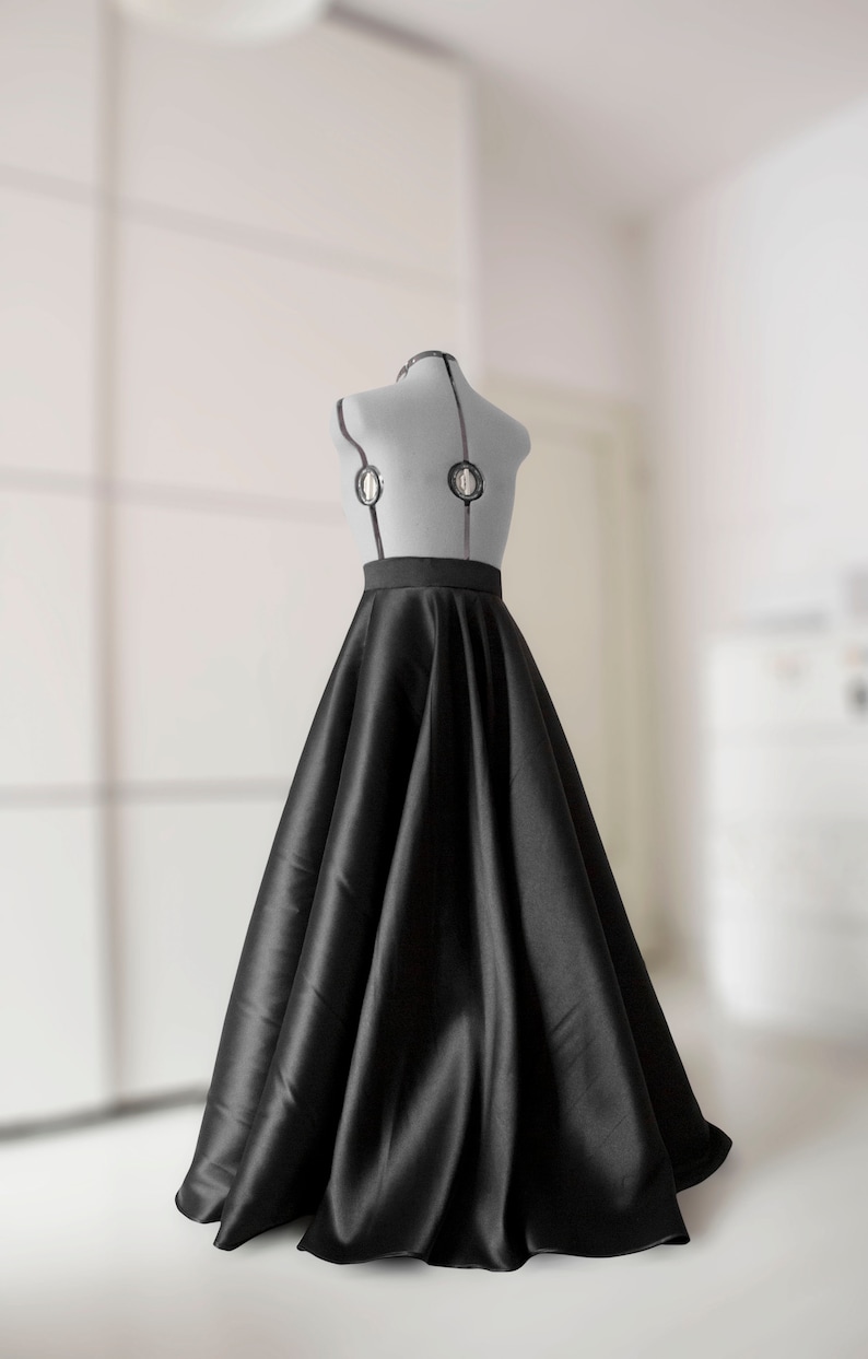Satin Ball Skirt Long Formal Skirt Black Ball Gown Skirt Maxi - Etsy Canada