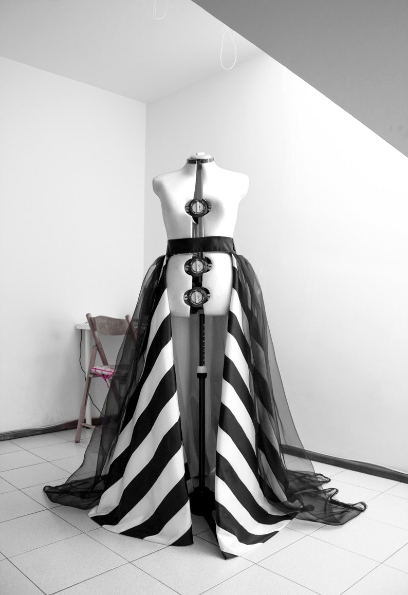 Black And White Striped Wedding Gown Carley Connellan