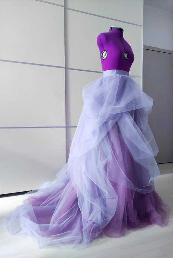 purple high low wedding dress Beaded Purple Wedding Dress, Halter Mermaid Gown