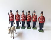Vintage Britains Toy Soldiers Set 2148 Fort Henry Guards with Goat Mascot