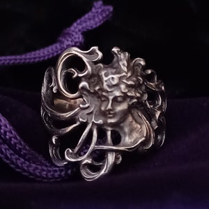Art Nouveau ring, Belle Époque jewelry, Custom made in solid 925 Sterling Silver, Elven fairy ring, Modernist design, Jugendstil ring